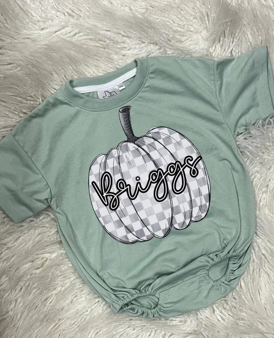 Customized Pumpkin Tee/Bubble