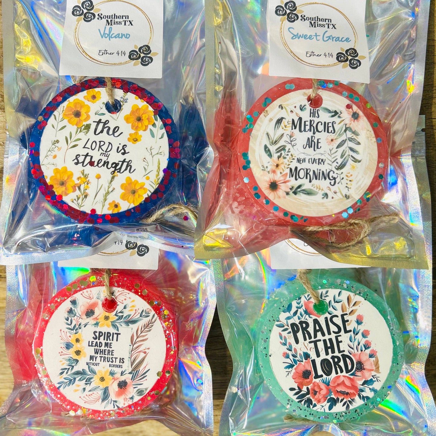 Wholesale Car Freshies- Floral Christian Collection