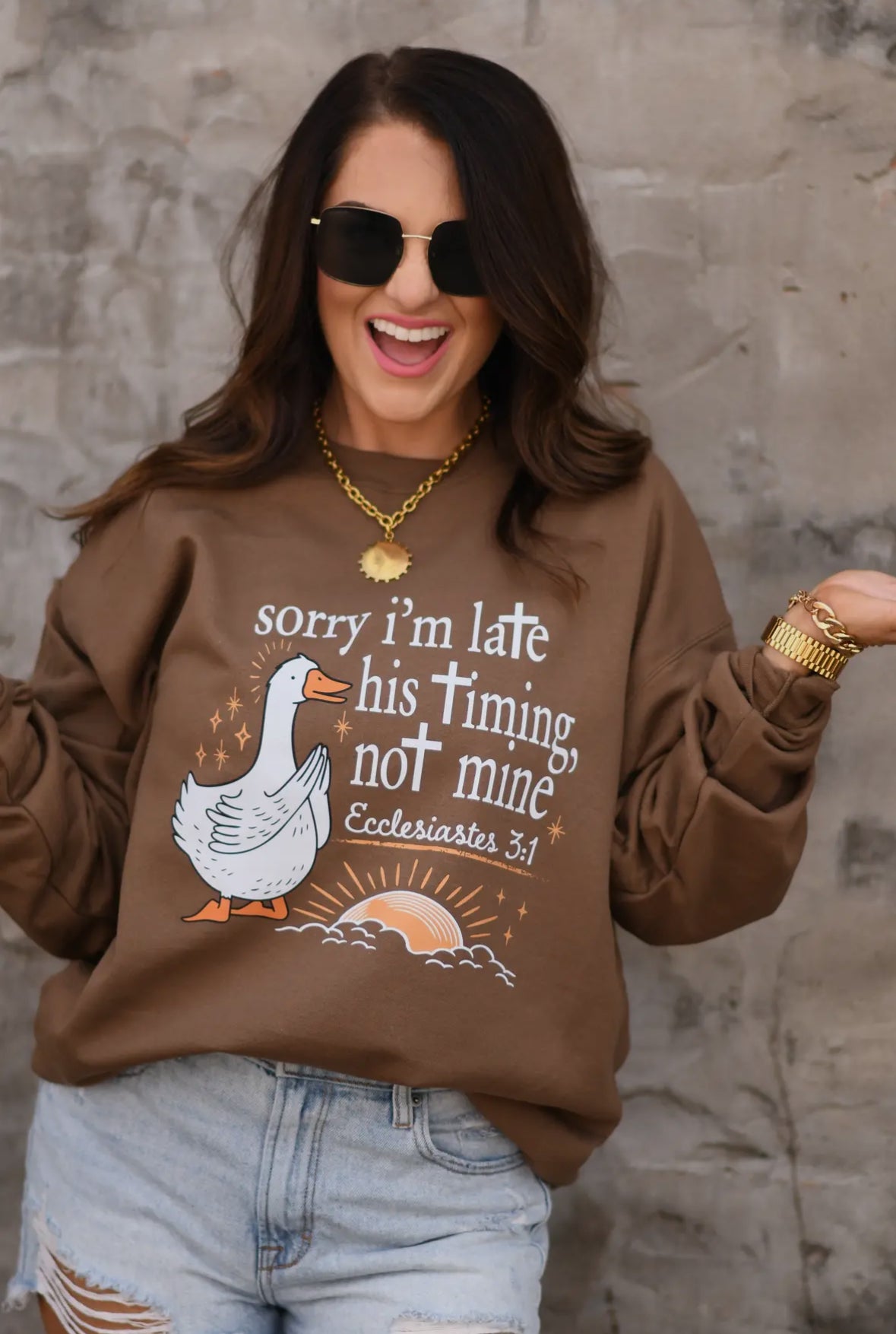 His timing not mine Sweatshirt