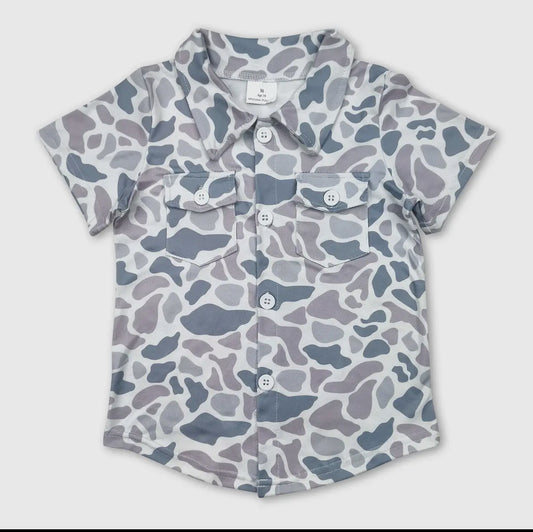 Boys Camo Polo