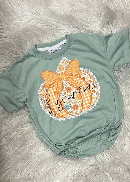 Customized Pumpkin Tee/Bubble