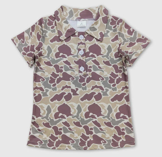 Boys Camo Polo
